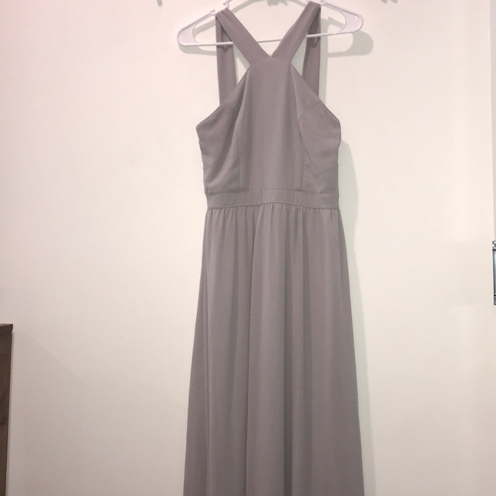 Lulus dove gray floor length dress - Picture 1 of 1